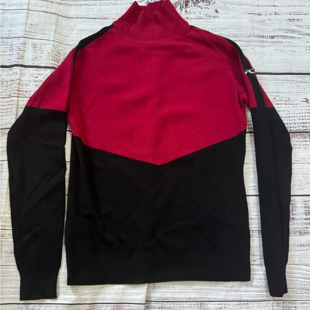 KJUS 100% Merino Wool Ski Sweater – Red/Black – Size 36/S (Sample) - Picture 2 of 8